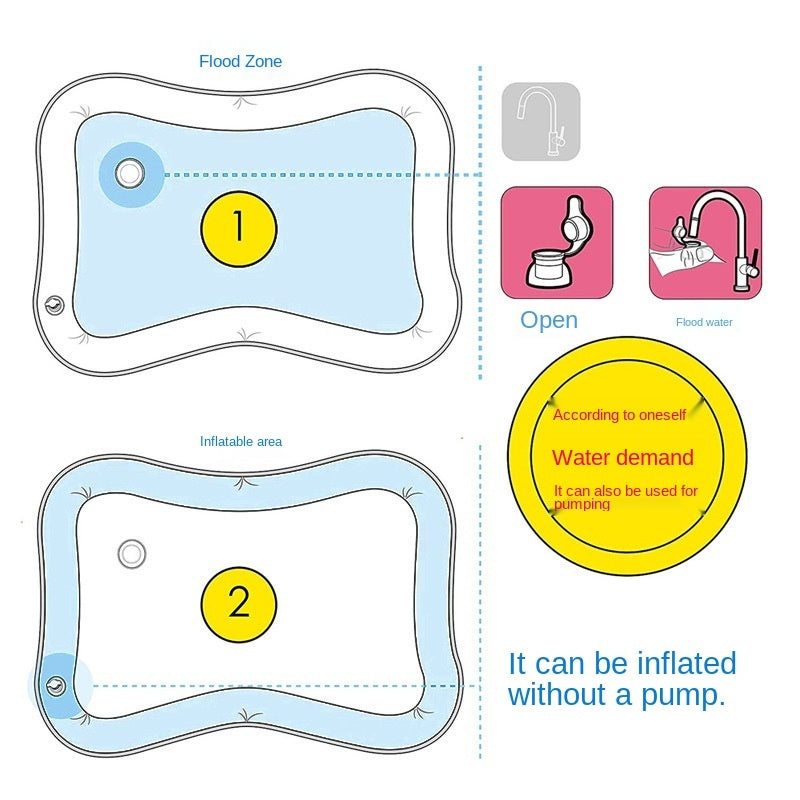 1pc Water Play Mat, Fun Activity Play Cushion, For Toddlers & Kids, Educational Toy easter gift