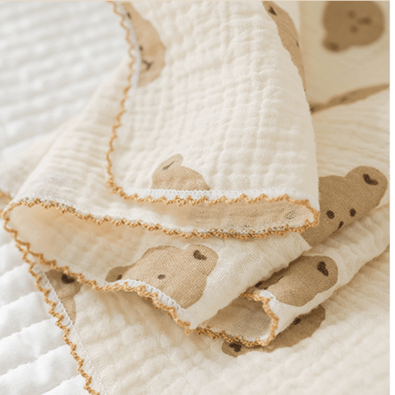 1pc Soft and Breathable Baby Muslin Swaddle Blanket for Boys and Girls - Cute Print Design - Perfect Newborn Baby Gift for Christmas