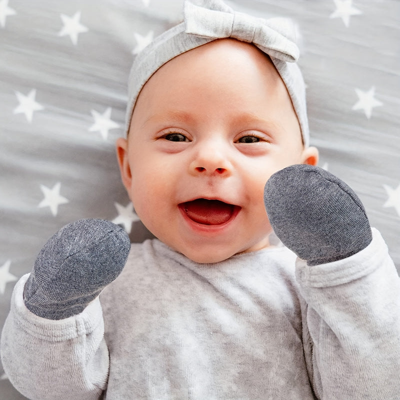 6pairs Newborn Infant Cotton Comfortable Breathable Mittens Anti-Eating Hand Gloves For Baby Girls And Boys