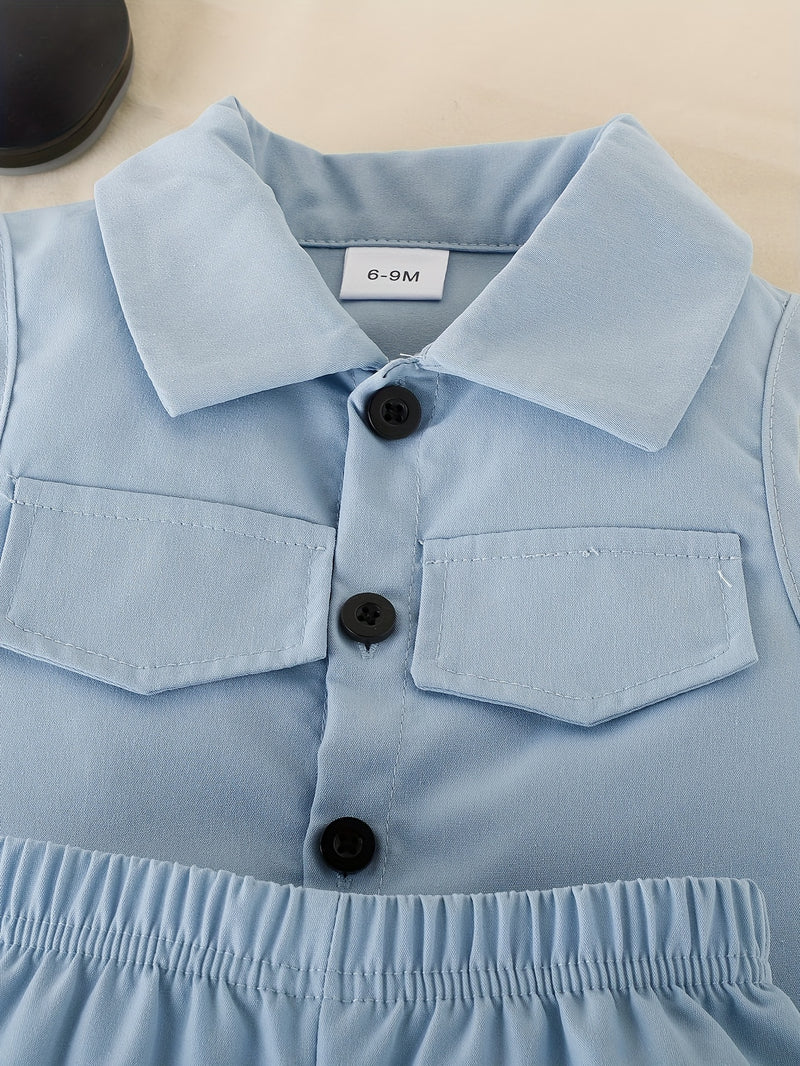 3pcs Infant & Toddler's Street Style Outfit, Casual Vest & Letter Print T-shirt & Cargo Pants, Baby Boy's Clothes