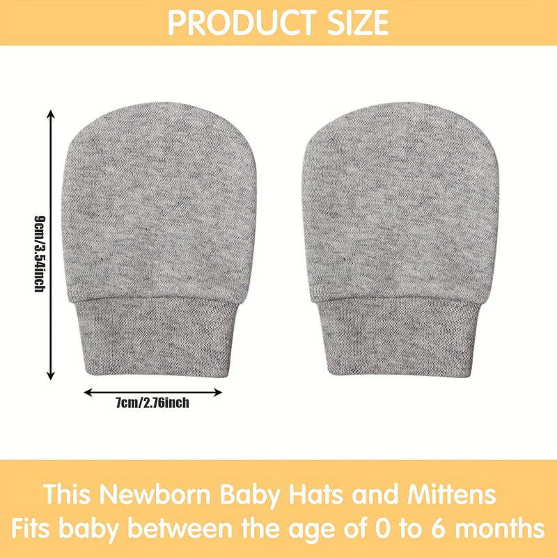 6pairs Newborn Infant Cotton Comfortable Breathable Mittens Anti-Eating Hand Gloves For Baby Girls And Boys