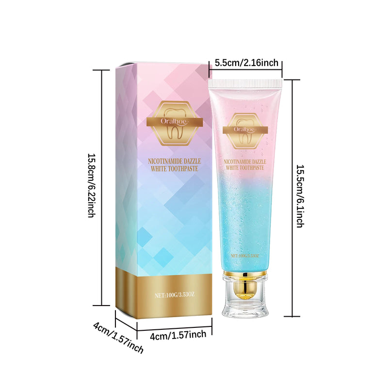 Oralhoe Niacinamide Toothpaste Remove Plaque Gentle Soothing Gum Stains Brightening Teeth Oral Deodorant Mint Dental Cleaning
