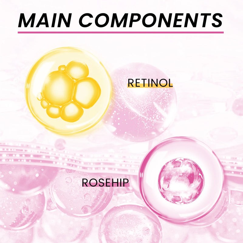 30ml Rose Fruit Essence Face Firm Fade Dark Spot Shrink Pores Reduce Wrinkles Antioxidant Moisturizing Lighting Skin Care Serum