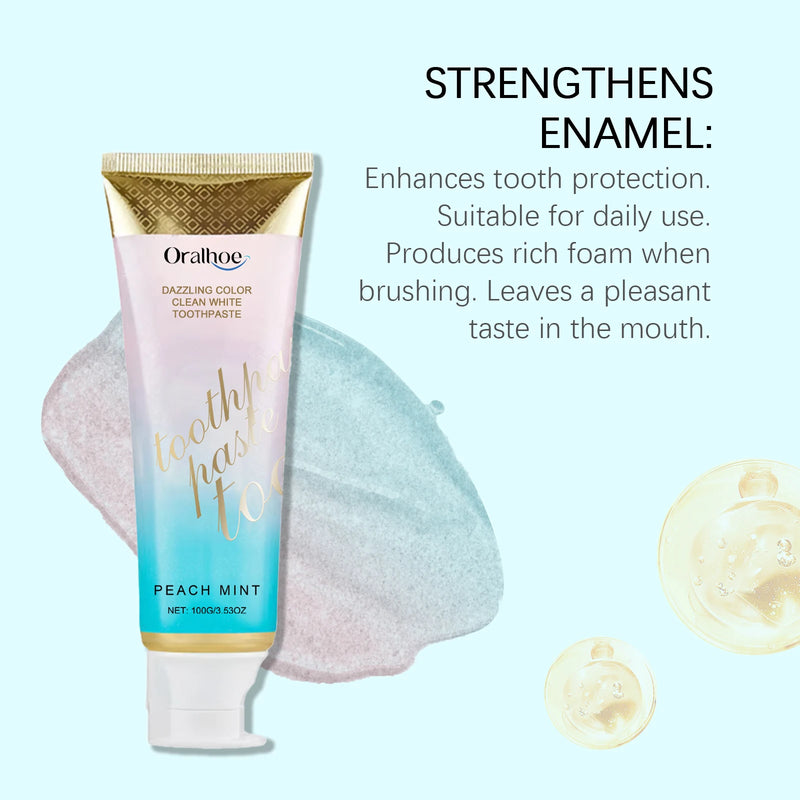Oralhoe Niacinamide Toothpaste Remove Plaque Gentle Soothing Gum Stains Brightening Teeth Oral Deodorant Mint Dental Cleaning
