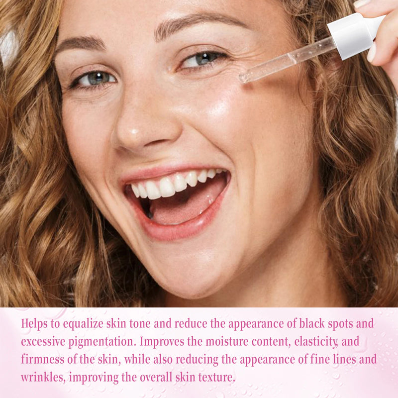 30ml Rose Fruit Essence Face Firm Fade Dark Spot Shrink Pores Reduce Wrinkles Antioxidant Moisturizing Lighting Skin Care Serum