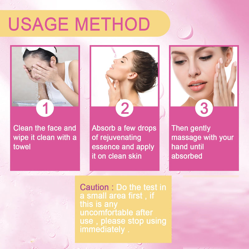 30ml Rose Fruit Essence Face Firm Fade Dark Spot Shrink Pores Reduce Wrinkles Antioxidant Moisturizing Lighting Skin Care Serum