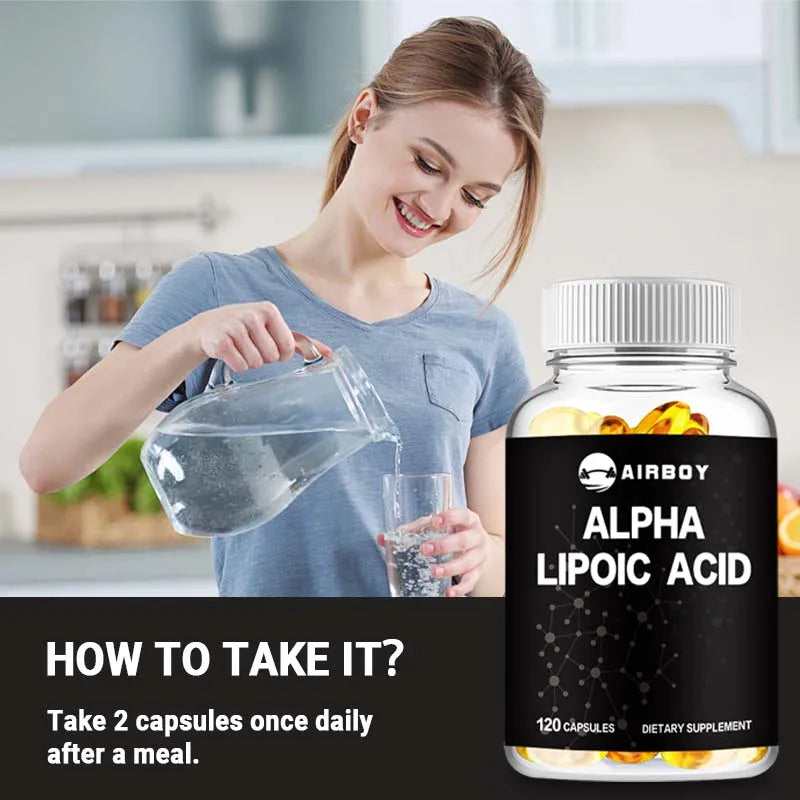 Alpha Lipoic Acid 600 Mg - Supports Antioxidant Health and Sugar Metabolism and Helps Relieve Nerve Pain - 120 Capsules
