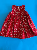Toddler Dress, Red w/ Wh Flower