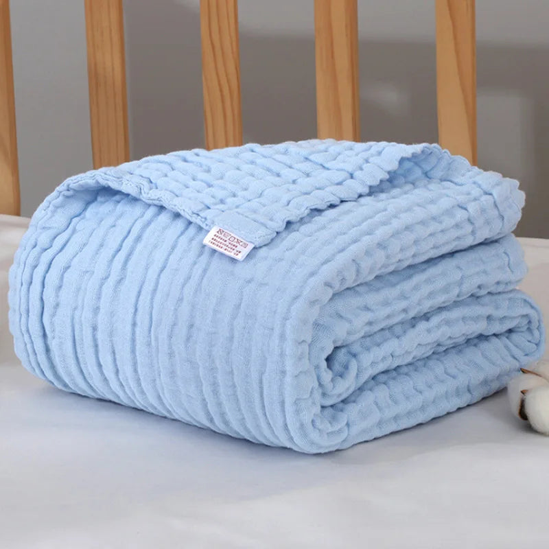 Baby Swaddle Blanket Muslin Newborn Wrap for Child Kids Boys Girls Bath Towel Infant Solid Soft Cotton Stroller Cover 105*105cm