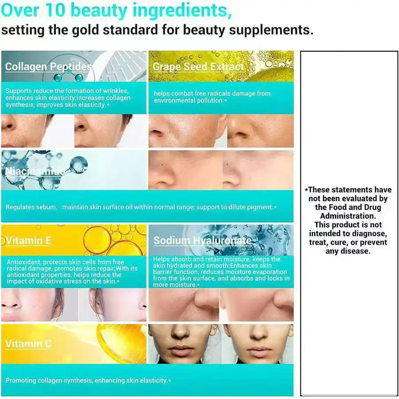 Sentian Collagen Tablets with Vitamin C – Skin Whitening, Anti-Aging & Beauty Supplement for Radiant, Youthful Skin (60 Tablets)