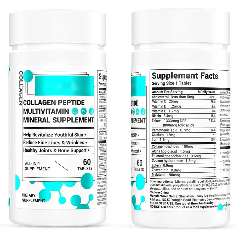 Sentian Collagen Tablets with Vitamin C – Skin Whitening, Anti-Aging & Beauty Supplement for Radiant, Youthful Skin (60 Tablets)