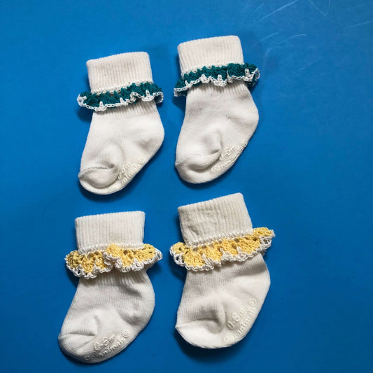 Infant Socks, Ruffled, Cotton