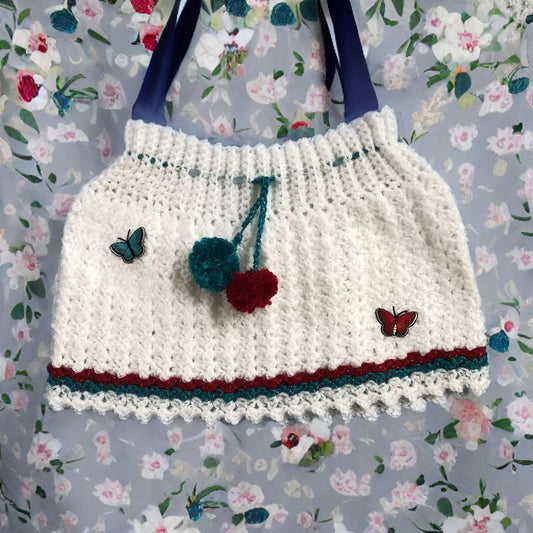 Infant Skirt, Rib Waist , Crocheted