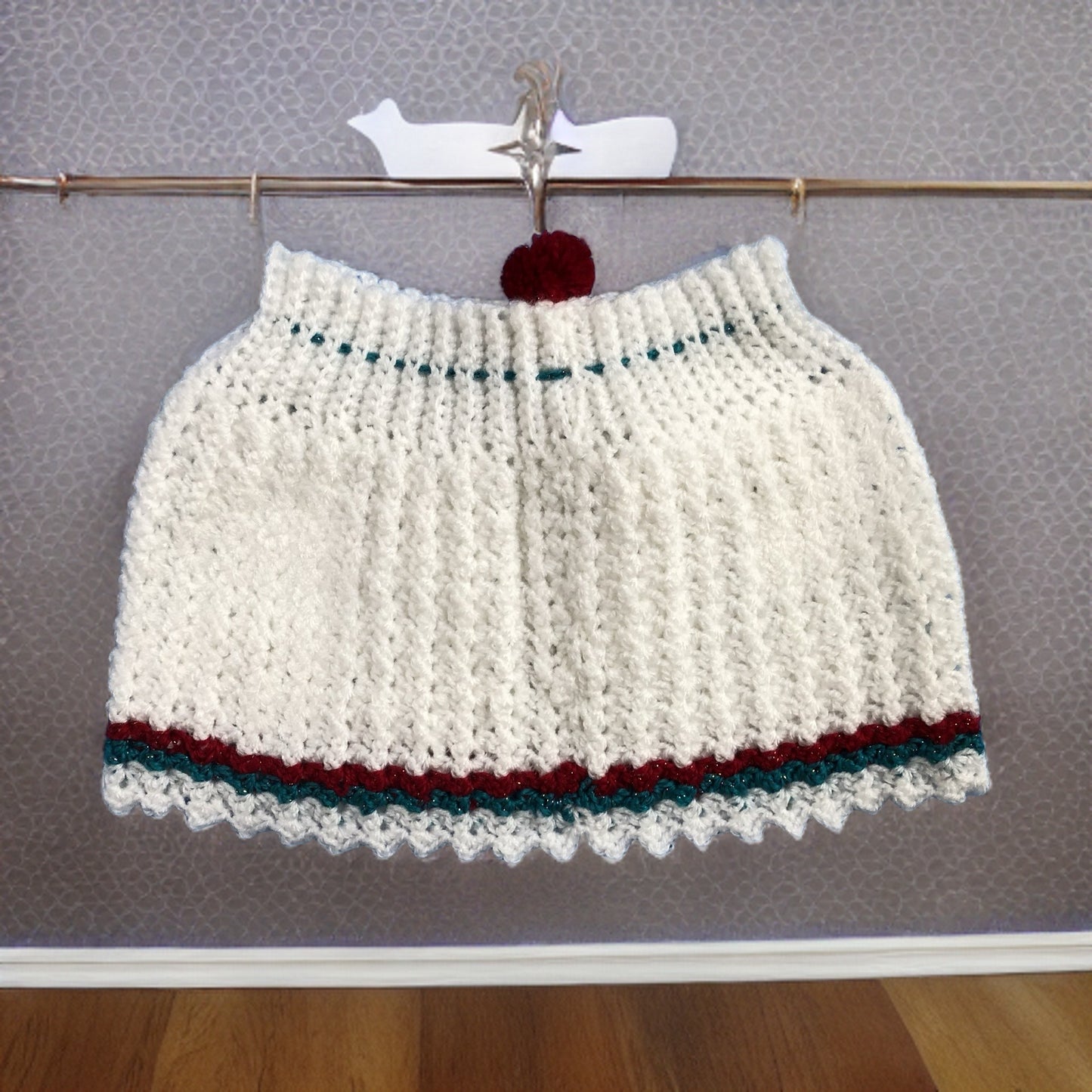 Infant Skirt, Rib Waist , Crocheted