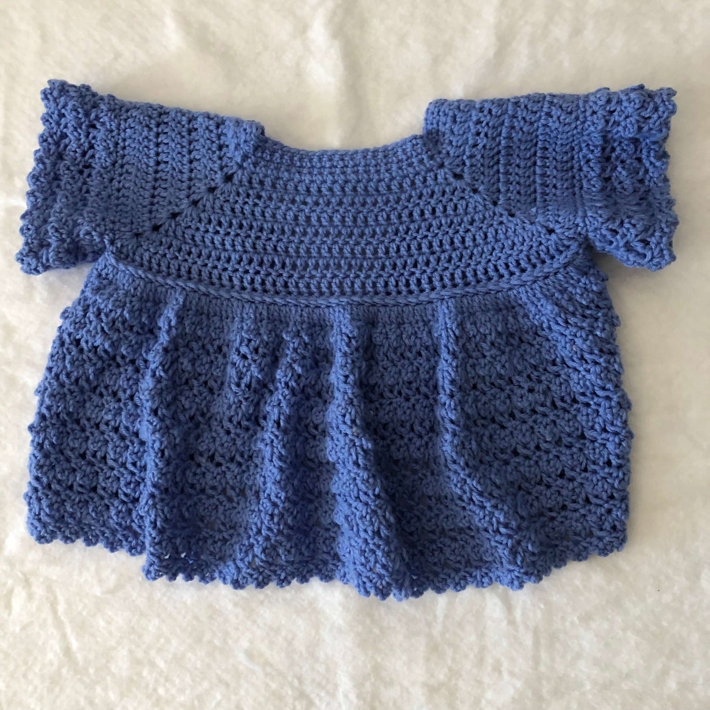 Handmade Crocheted, Child's Shrug, Flutter Sleeve