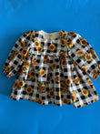 Infant Dress, Sunflowers, LS