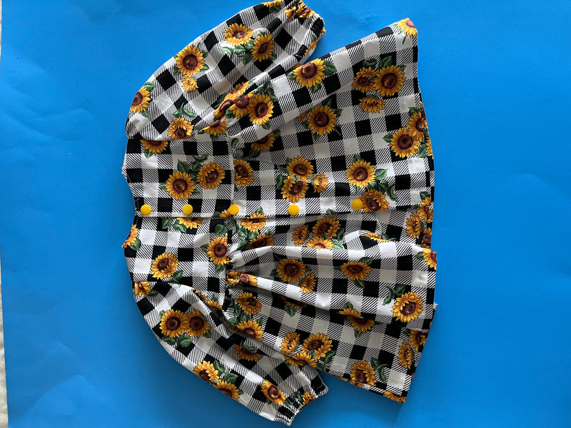 Child's Dress, Sunflowers, LS