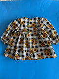Infant Dress, Sunflowers, LS