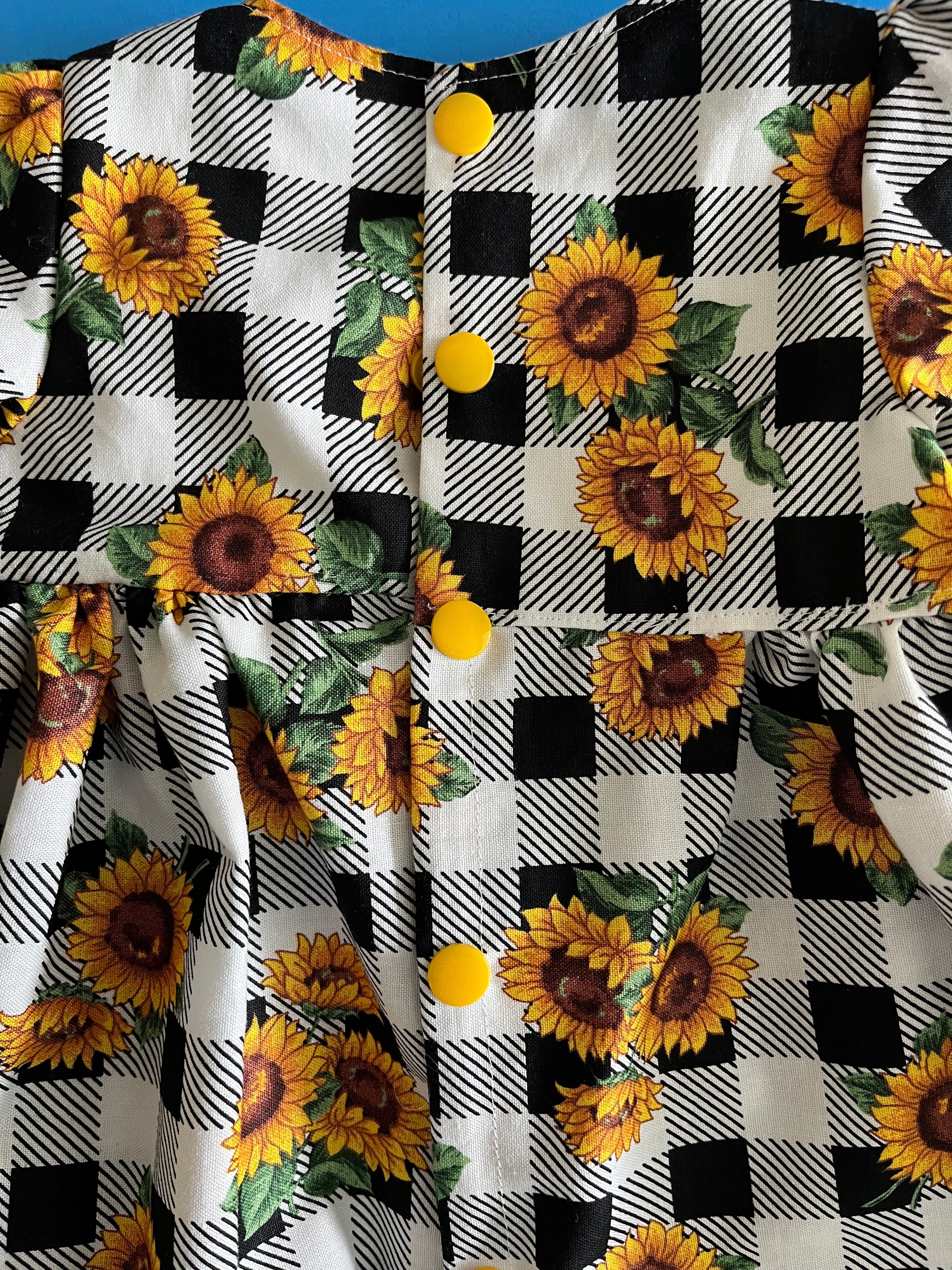 Infant Dress, Sunflowers, LS