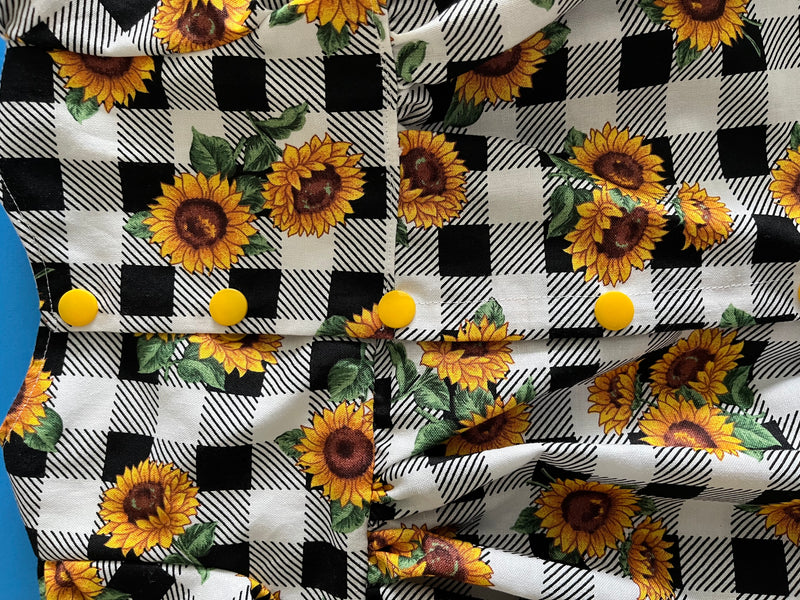 Child's Dress, Sunflowers, LS