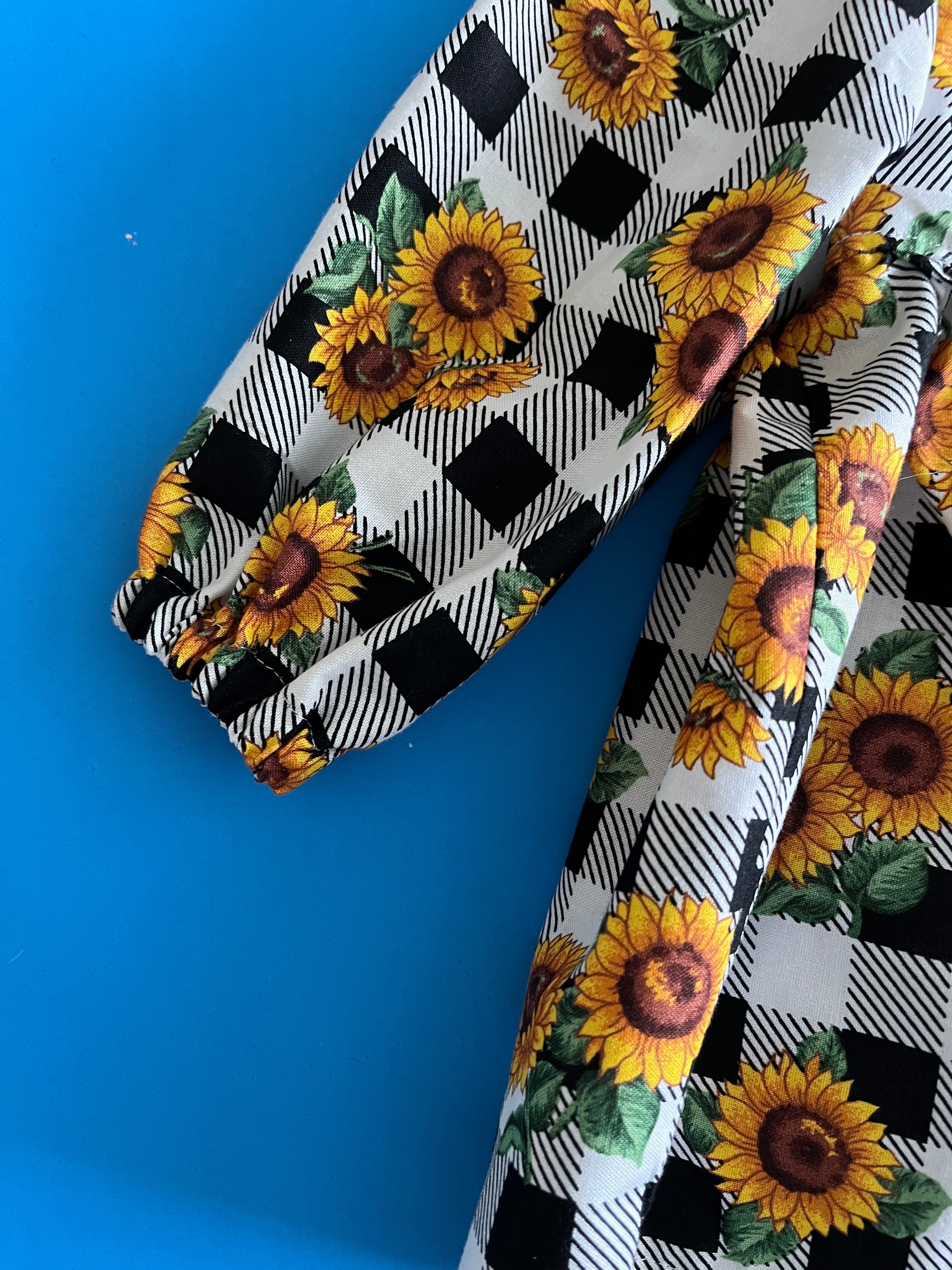 Infant Dress, Sunflowers, LS