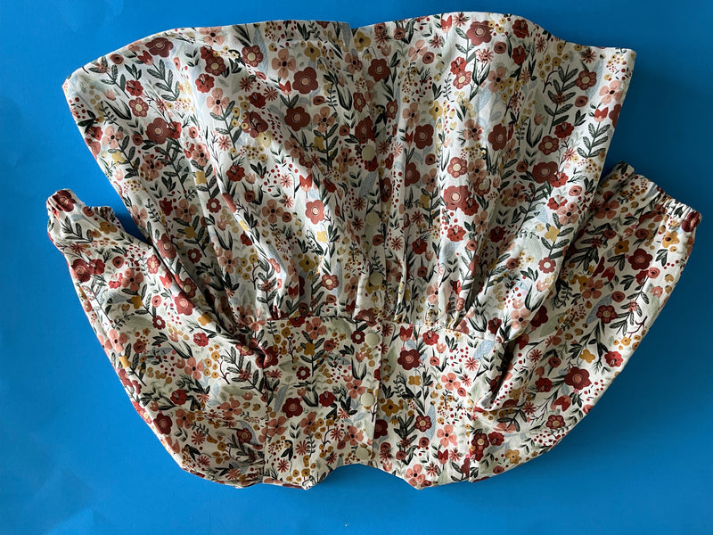 Child's Dress, Rust/Gold Flowers