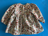 Infant Dress, Rust/Gold Flowers