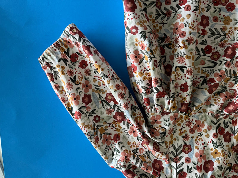 Child's Dress, Rust/Gold Flowers