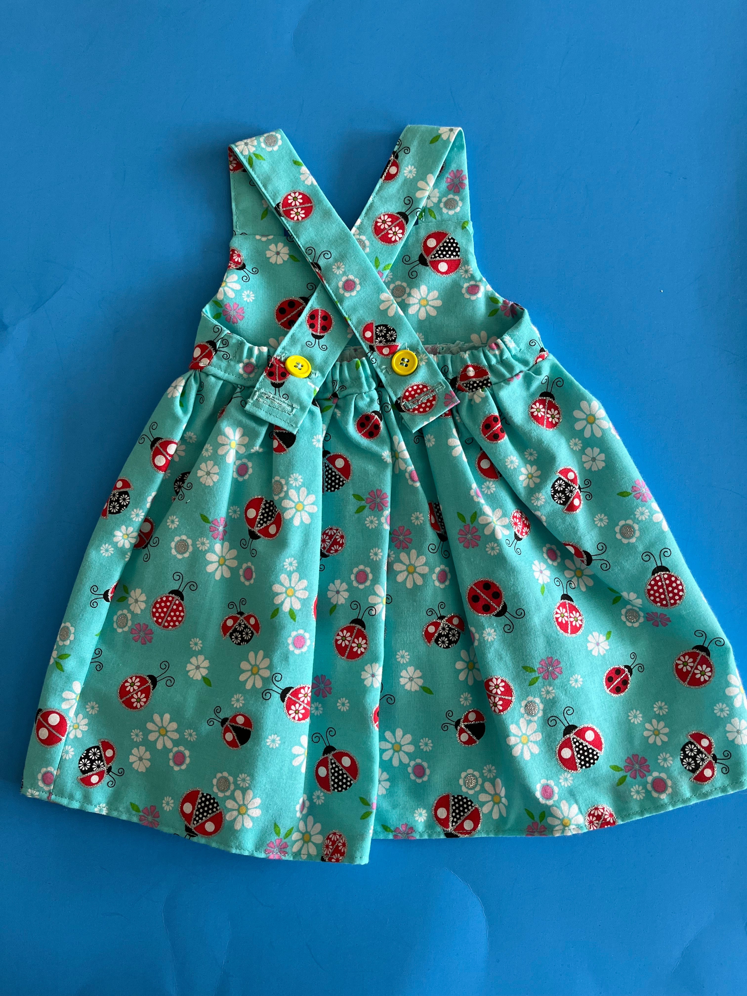 Infant Sundress, Blue/Sparkle LadyBugs