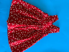 Child's Sundress, Red w/ Wh Flower