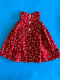 Toddler Dress, Red w/ Wh Flower