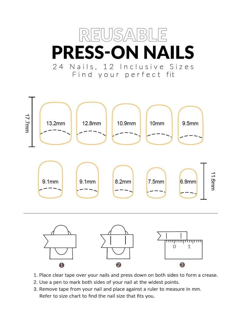 French Tips Press-on Nail Long Lasting Elegant Artificial Nail Manicure Art for Daily Lives Everyday Use