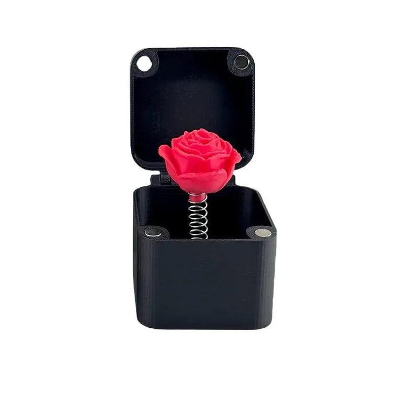 Creative Gift Middle Finger in The Box Holiday Party Fun Prank Gift Pop-up Love Rose Christmas Gift Adult White Elephant Gift