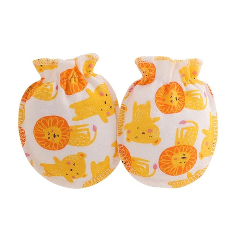 5Pairs  0-3Month Newborn Baby Anti-Scratch Gloves Infant Boy Girl Unisex Mittens Baby Accessories