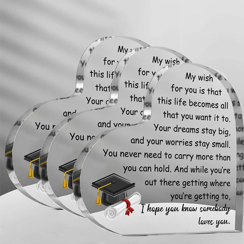 1pc Inspirational Graduation Gift, High School College Masters Degree Doctorate Graduation Gift, Acrylic Keepsake Gift