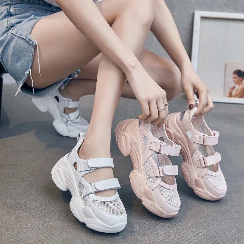 Women's Casual Sport oes Spring Summer New Sle Lightweight Thi Bot Heightening Anti-slip Slippers Comfortable Sandals