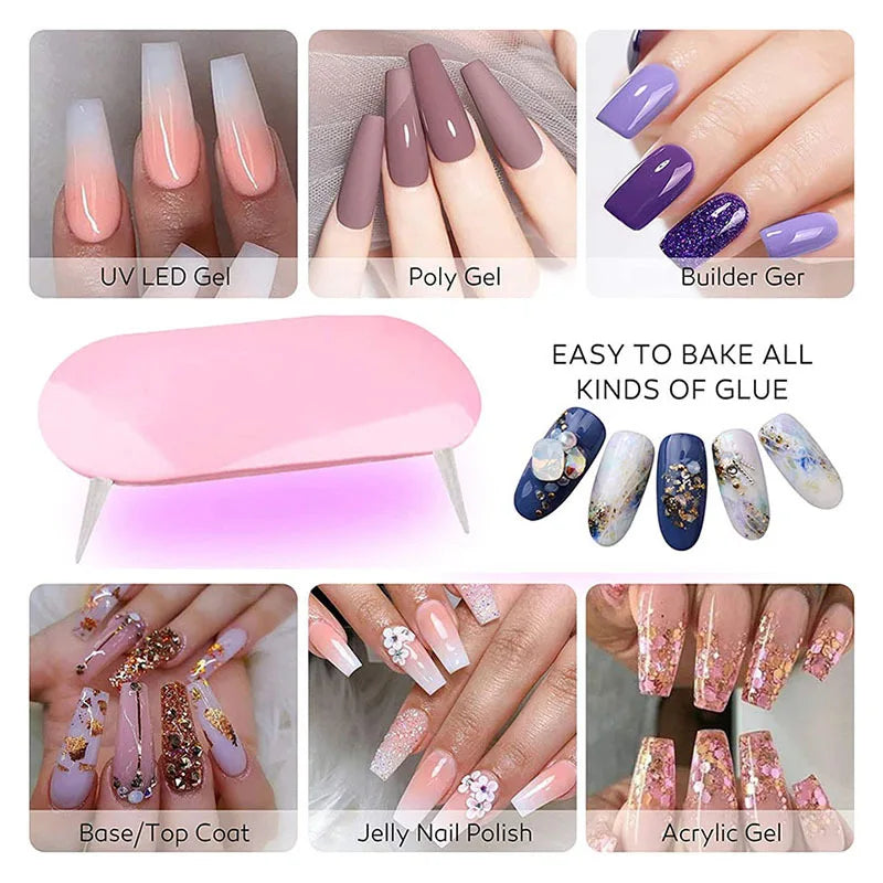 Acrylic Nail Kit Acrylic Powder With Acrylic Liquid For Gel Nails With UV Lamp For Gel Nails Set DIY Gifts For Women
