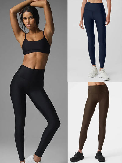 Women's athletic pants, full-length leggings, sportswear for gym, comfortable and fitted yoga pants