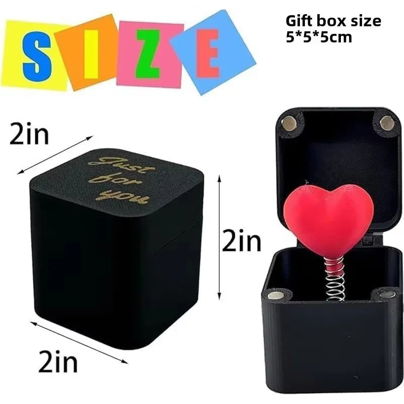 Creative Gift Middle Finger in The Box Holiday Party Fun Prank Gift Pop-up Love Rose Christmas Gift Adult White Elephant Gift