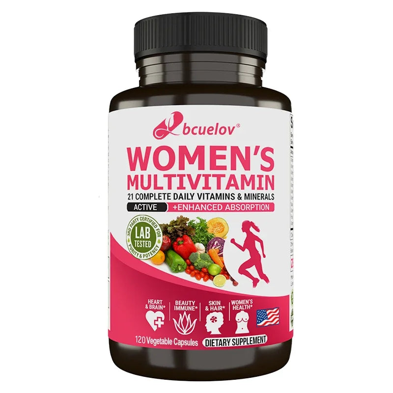 Multivitamin, supplement vitamins A, C, D, E, support bone immunity, brain, heart, digestive system and immune system health