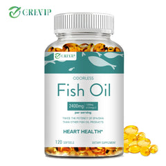 Omega-3 Fish Oil - Relieve Stress, Improves Memory,Supports Brain, Cardiovascular Health, Rich in DHA and EPA - 120 Capsules