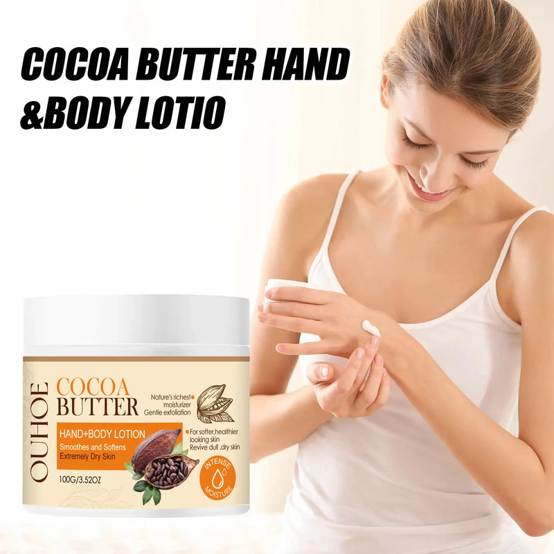 Cocoa Butter Body Lotion Dark Spot Corrector & Hydrating Moisturizer Brightening Cream Even Skin Tone Non-Greasy Fast Absorbing