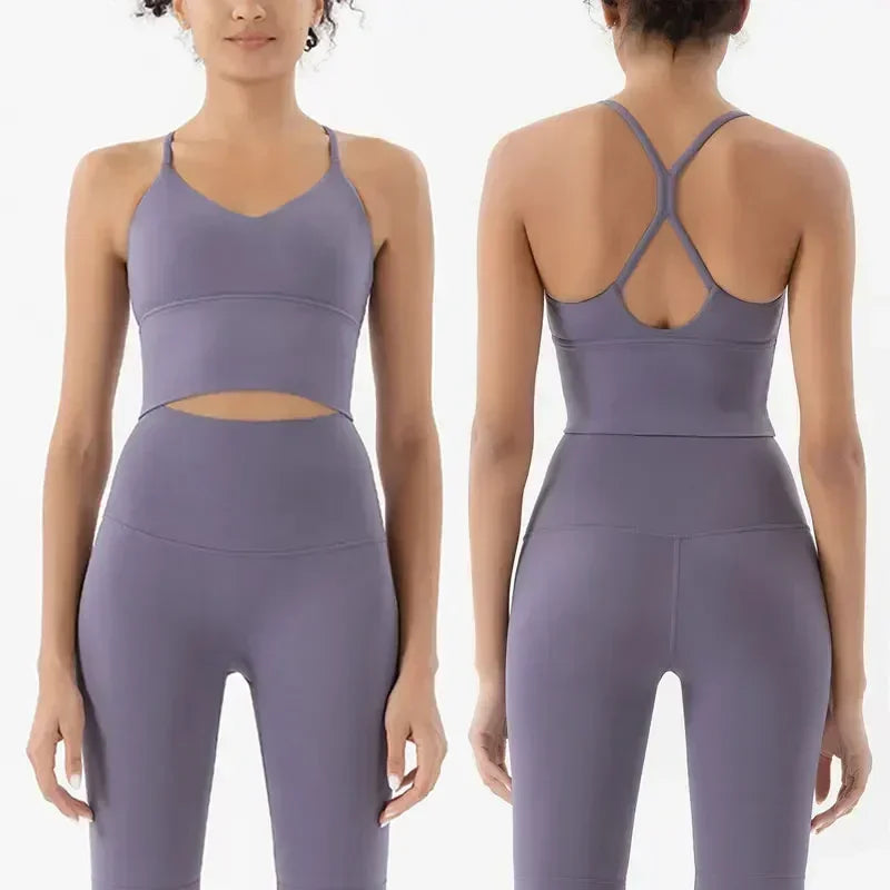 Sportswear Woman Gym Sports Bra and Leggings Woman 2 Piece Set Outifit Naked Feeling Female Fitness Clothing Women' Tracksuit