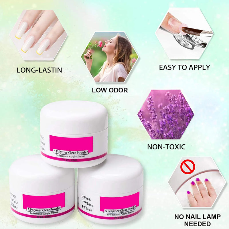 Acrylic Nail Kit Acrylic Powder With Acrylic Liquid For Gel Nails With UV Lamp For Gel Nails Set DIY Gifts For Women