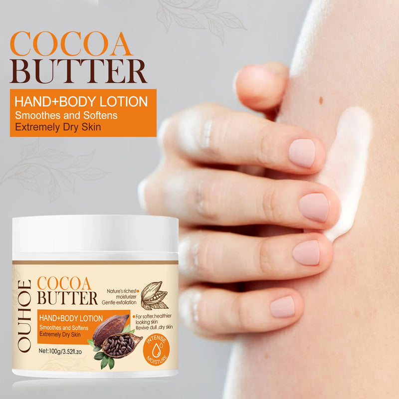 Cocoa Butter Body Lotion Dark Spot Corrector & Hydrating Moisturizer Brightening Cream Even Skin Tone Non-Greasy Fast Absorbing