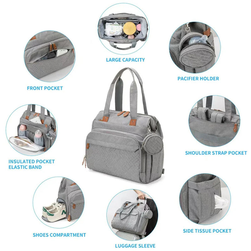 Large Size Backpack Baby Diaper Bag with Pacifier Bag