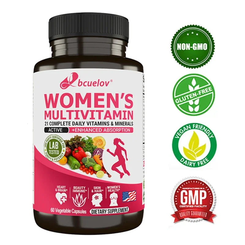 Multivitamin, supplement vitamins A, C, D, E, support bone immunity, brain, heart, digestive system and immune system health