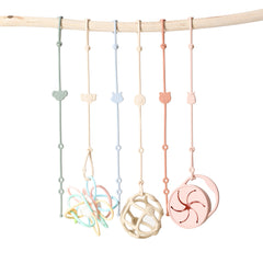 6pcs Baby Pacifier Clips Soft Silicone，Baby Toy Adjustable Infant Nipple Holder  Stroller Baby Accessories