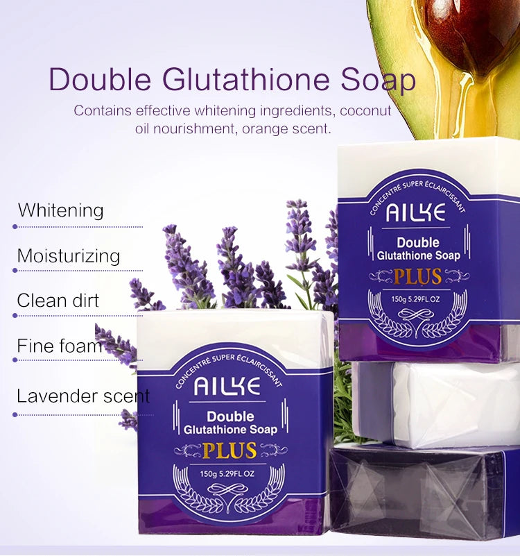 AILKE Glutathione 5-in-1 Women Skin Care Kit, With Body Lotion, Serum, Dark Spot Removal Cream, Body Cream, Brightening Soap