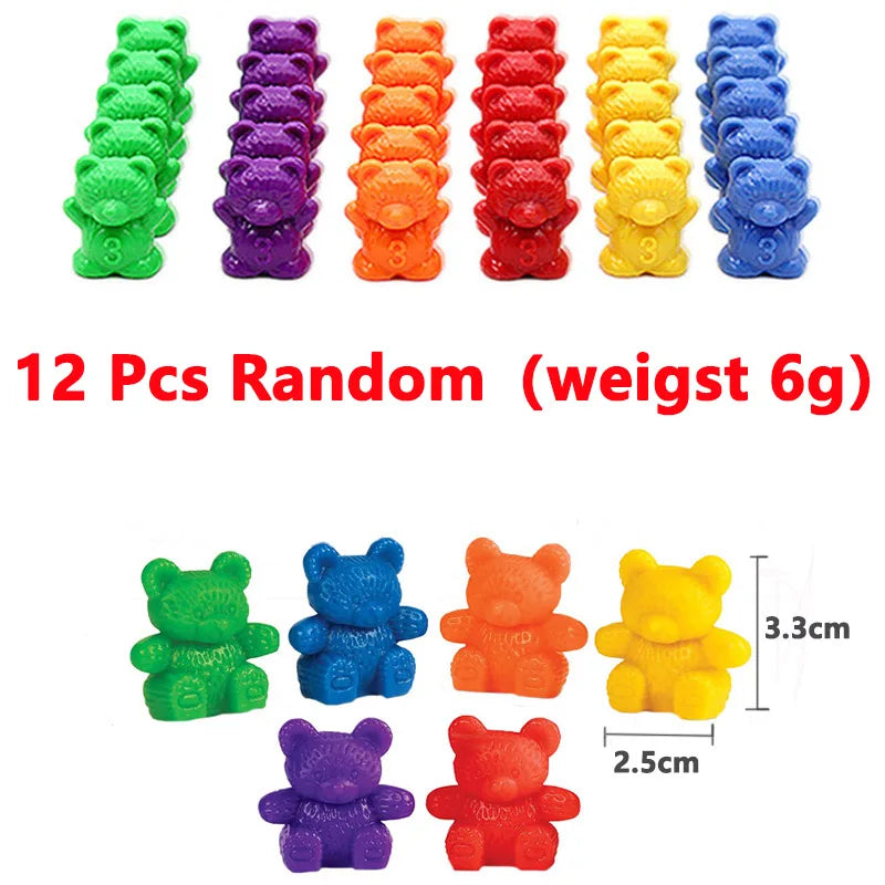 Rainbow Bear Montessori Educational Toys with Stacking Cups Matching Game Color Assortment Children Educational Toys